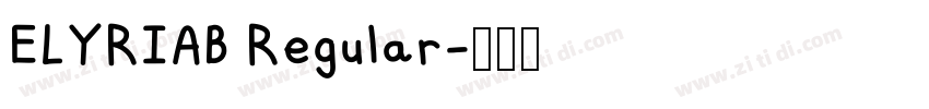 ELYRIAB Regular字体转换